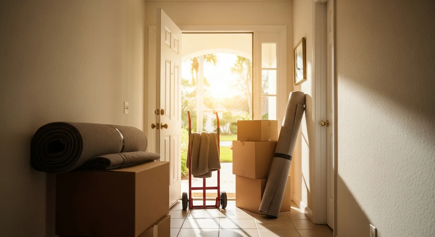 Professional movers loading furniture into a moving truck in Sarasota